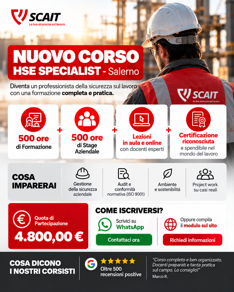 Corso HSE Specialist Salerno Scait